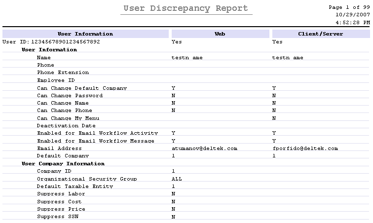 discrepancy report