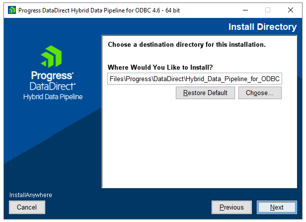 WinODBC Install Directory Step 4