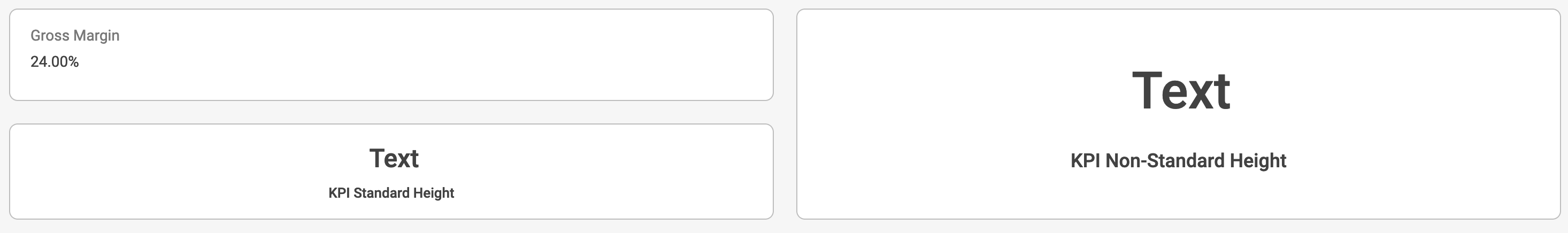 KPI Sizing using the -property