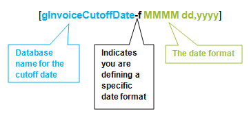 Including a date in client invoice header or footer text